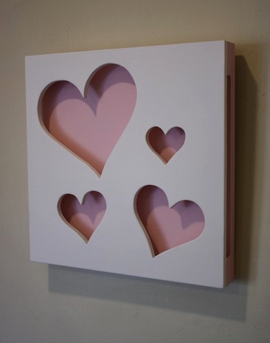 Medium heart plaque light pink